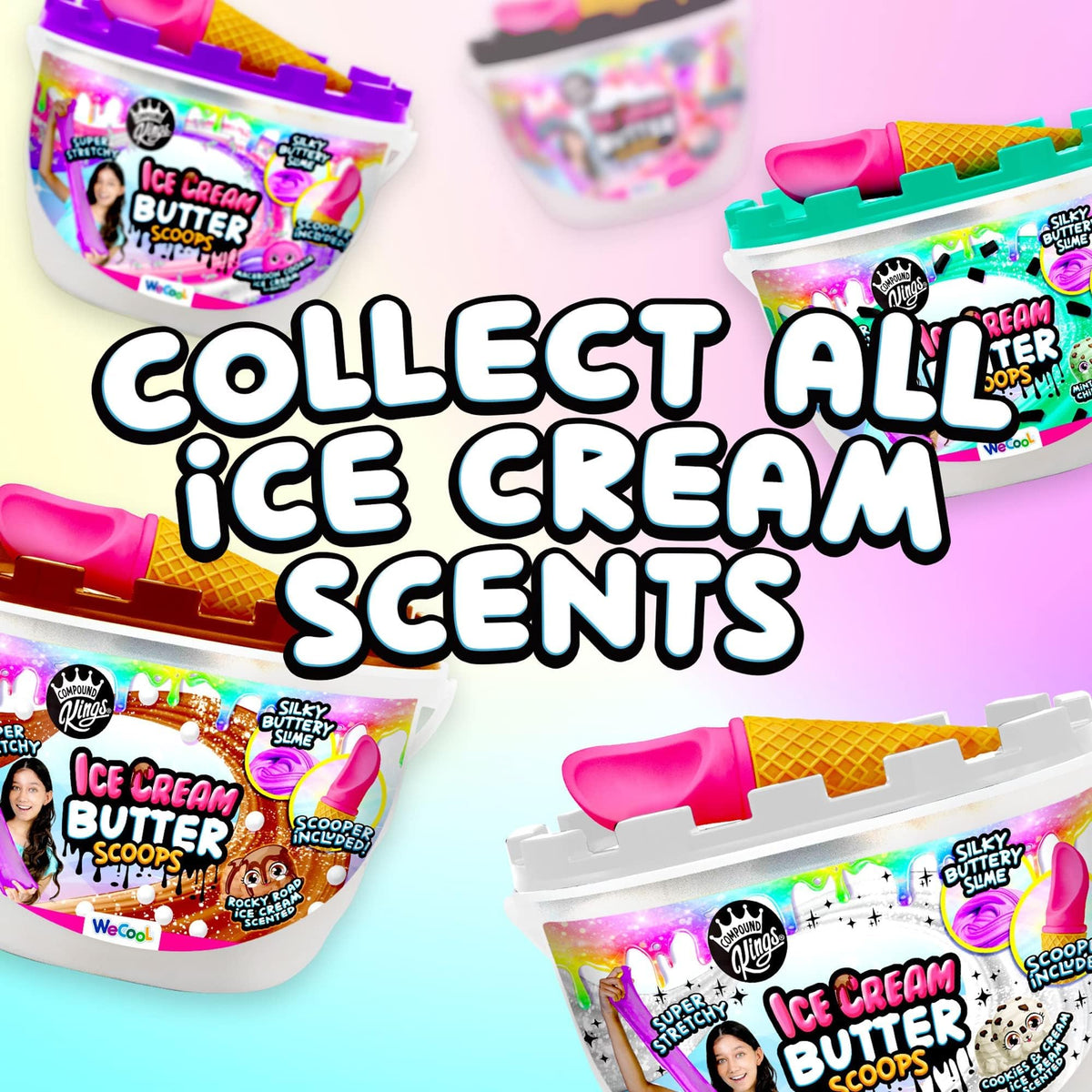 Compound Kings Ice Cream Butter Cloudz Slime Bucket – Mint Chip (Non-Toxic)