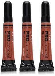 LA Girl Pro Conceal HD Concealer - Color Corrects Dark Circles & Discoloration - 3 Pack