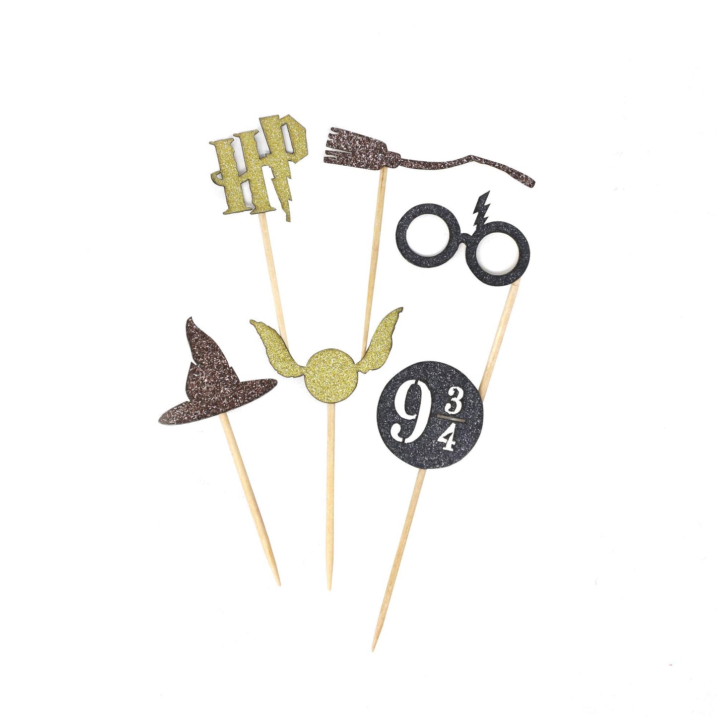 Confetti! 24-Pack Harry-Inspired Cupcake Toppers for Wizard Party Decor