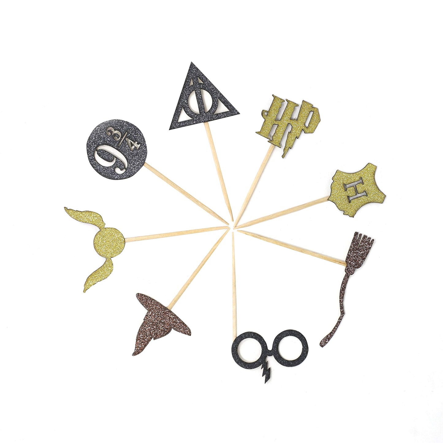 Confetti! 24-Pack Harry-Inspired Cupcake Toppers for Wizard Party Decor