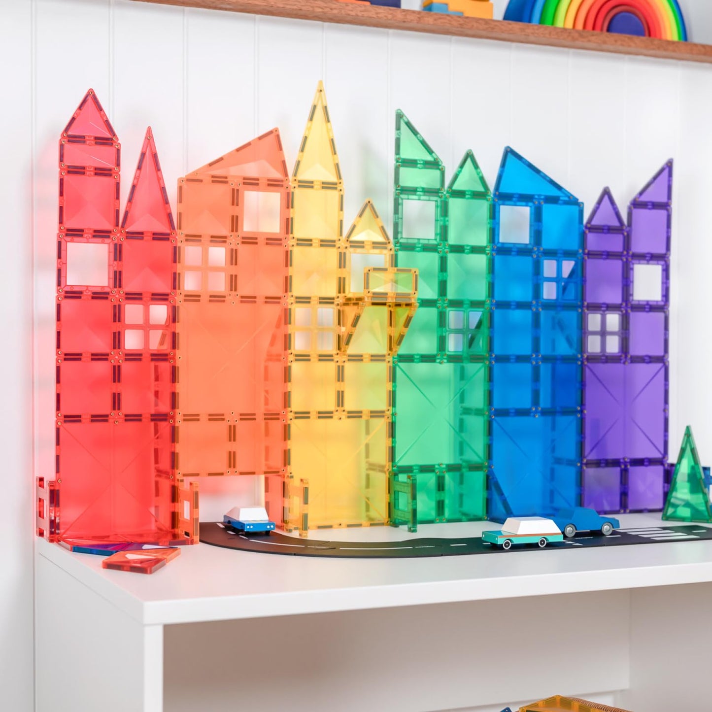 Connetix Magnetic Tiles Rainbow Creative Pack - 102 Pieces