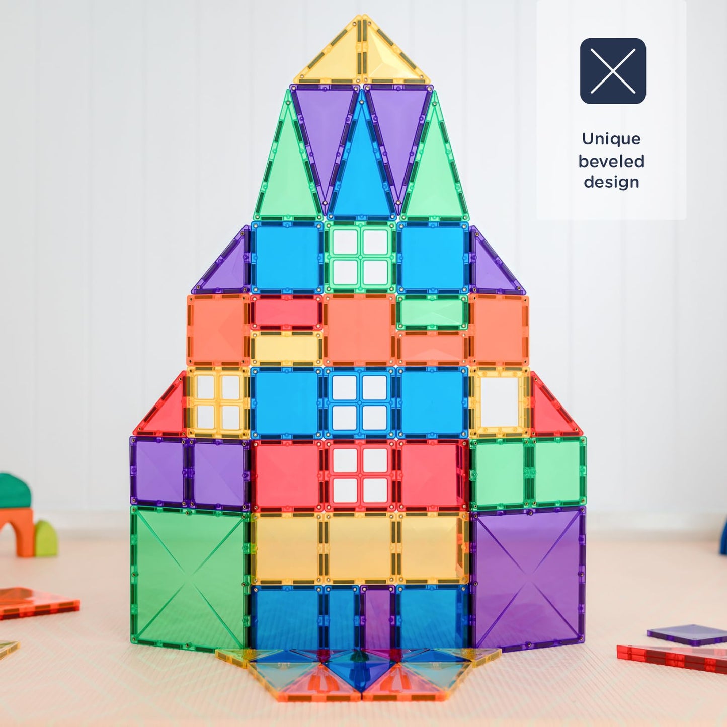 Connetix Magnetic Tiles Rainbow Creative Pack - 102 Pieces
