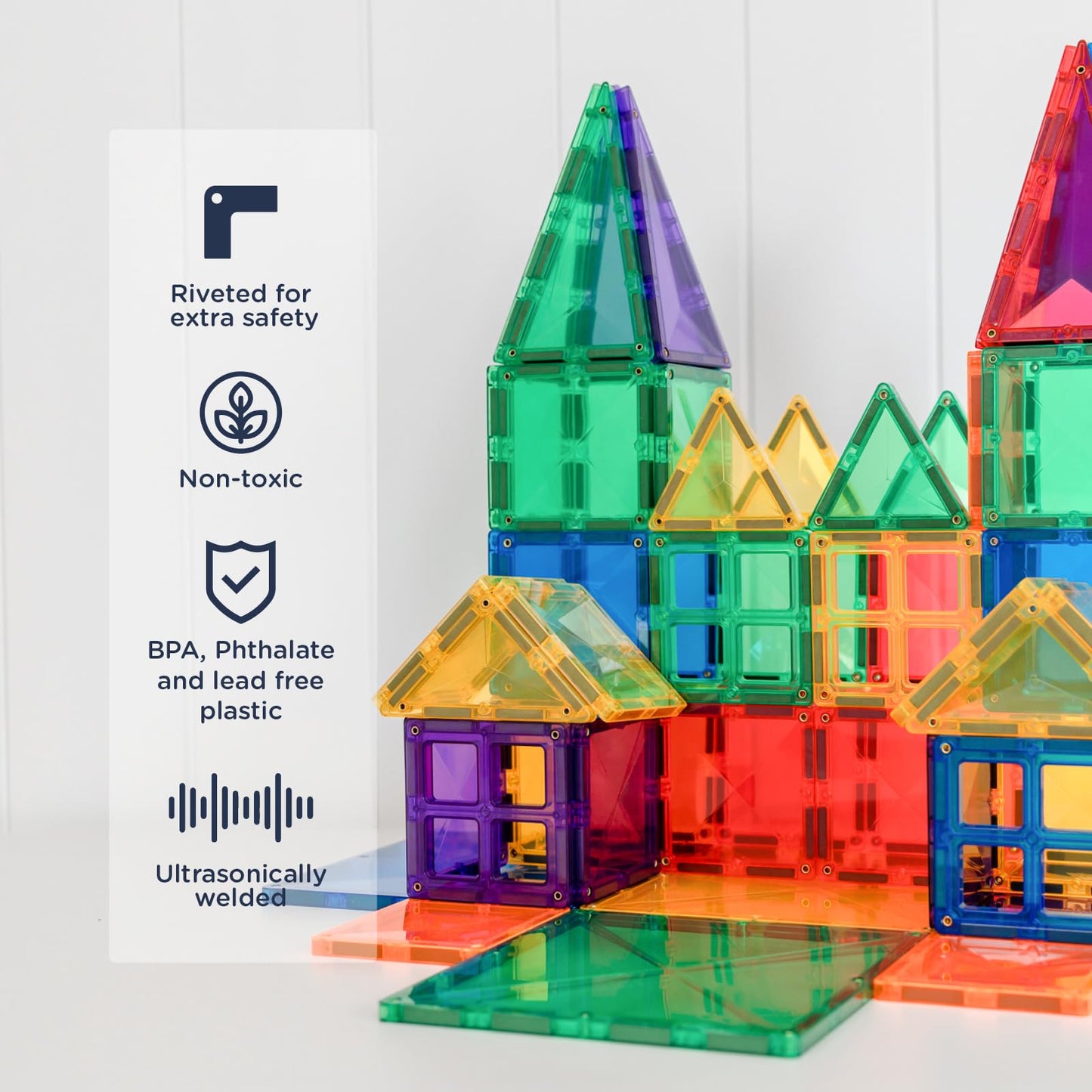 Connetix Magnetic Tiles Rainbow Creative Pack - 102 Pieces