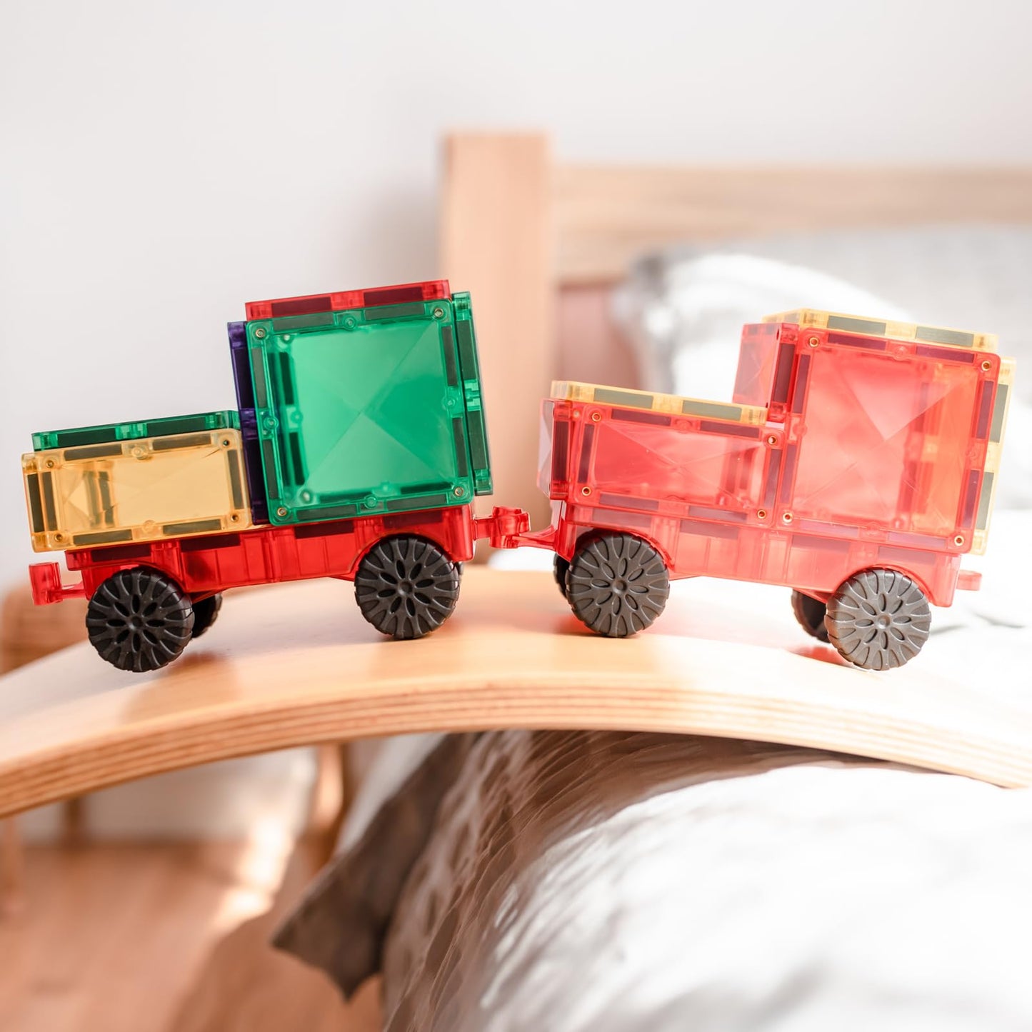 Connetix Rainbow Motion Pack – 24-Piece Magnetic Tiles for Vehicle Play