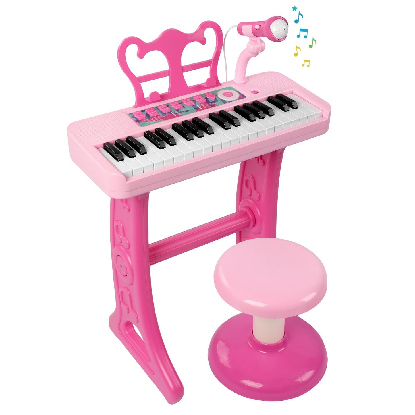 Conomus Kids Piano Keyboard Toy – Pink Musical Learning Toy for Toddlers