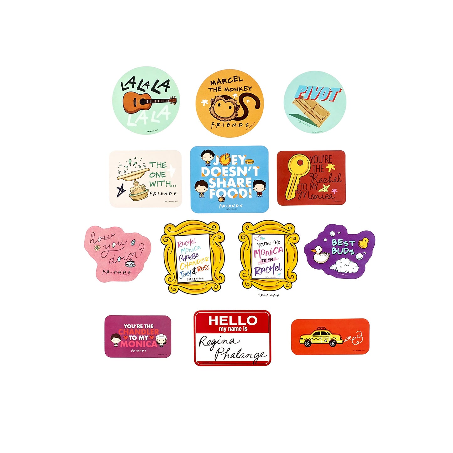 CON*QUEST Friends Sticker Pack – 60 Unique, Officially Licensed Vinyl Stickers