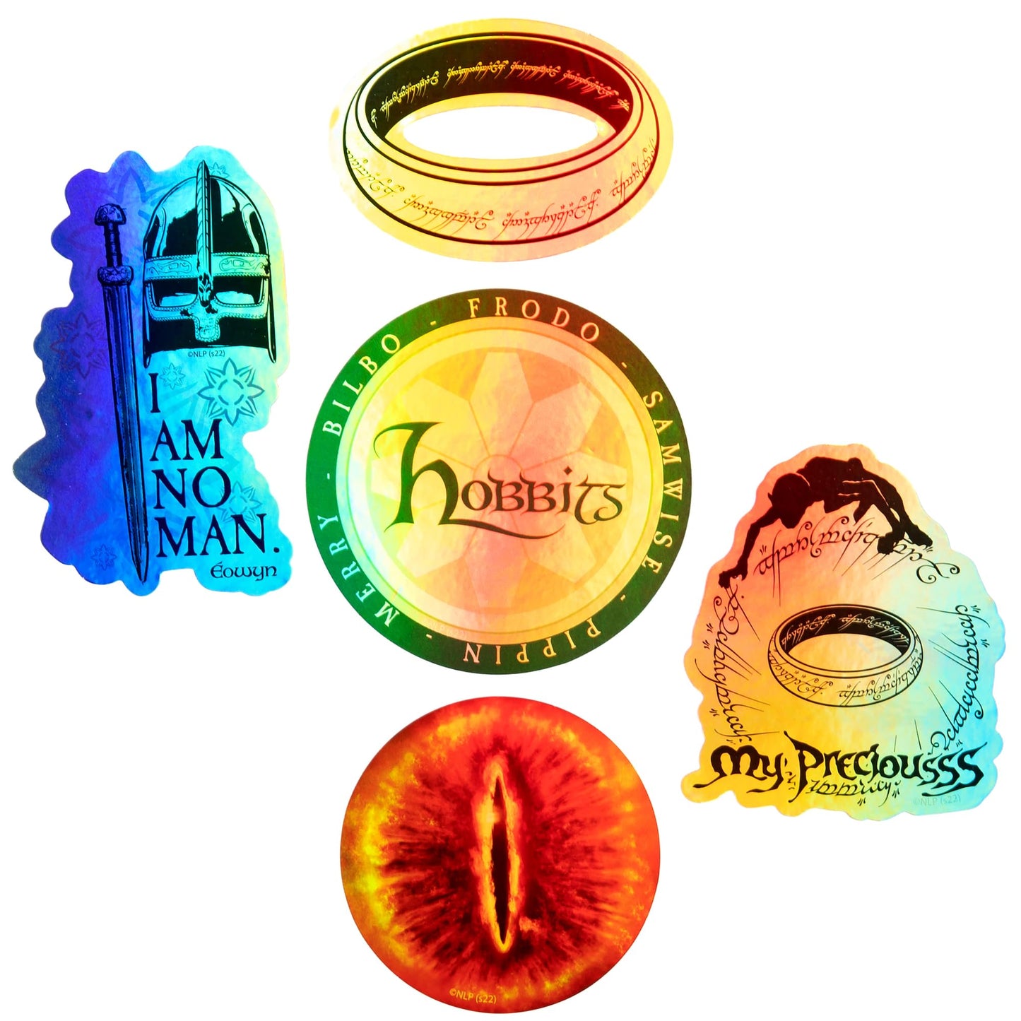 CON*QUEST LotR Vinyl Stickers Pack – 60 Unique Decals, 5 Holograms