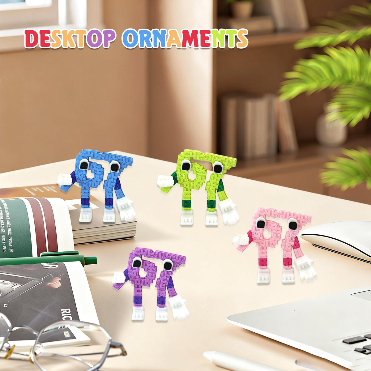 Conteyeh 4Pcs Steal a Brainrot 67 Meme Collectible Figures – Colorful Desk Decor