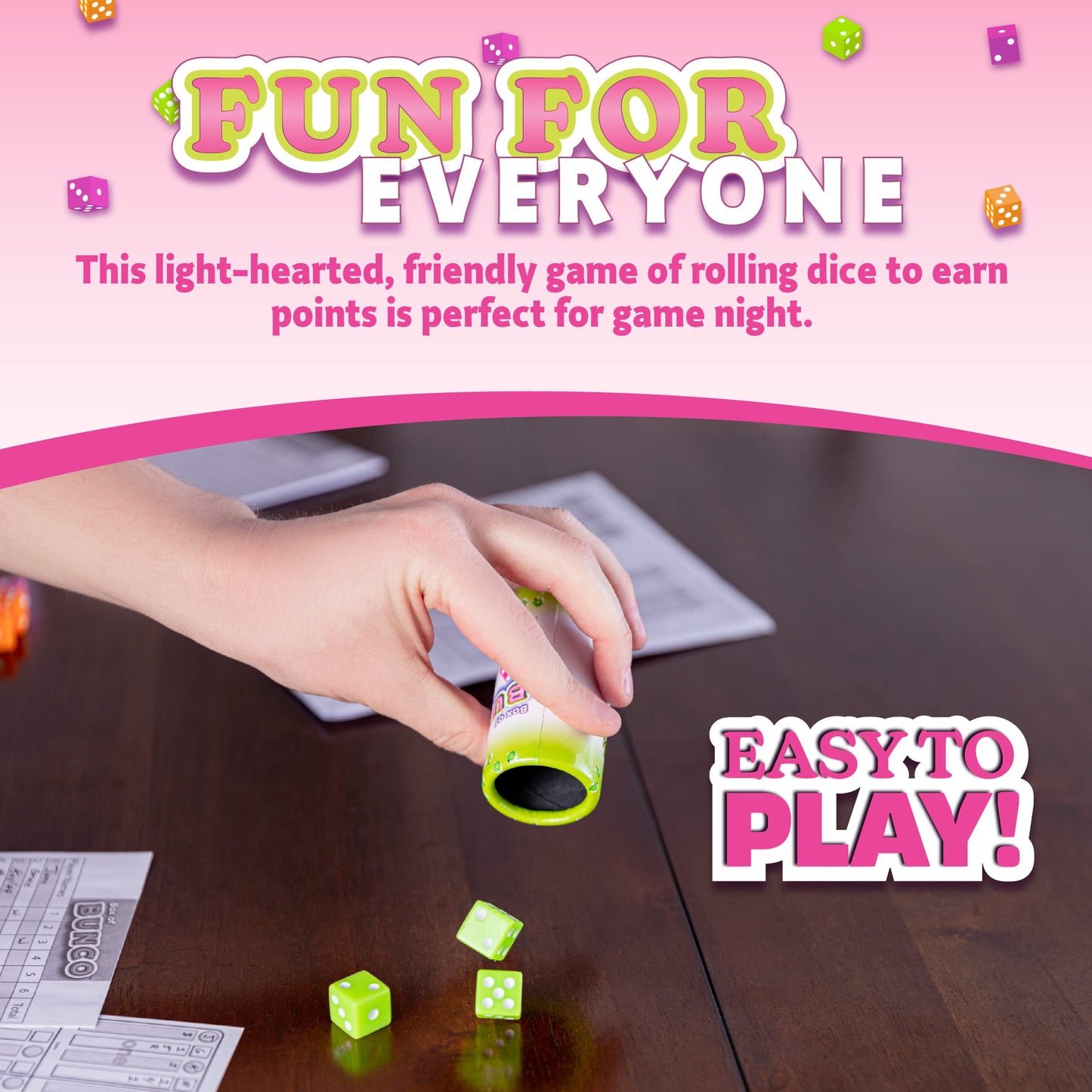Continuum Games Box of Bunco – Ladies Night Party Box for 2–12 Players