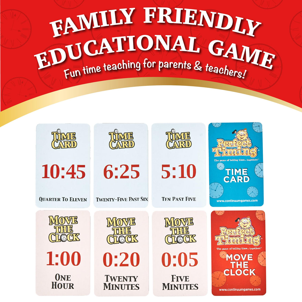Continuum Games Perfect Timing Game – Cooperative Clock Reading for Kids