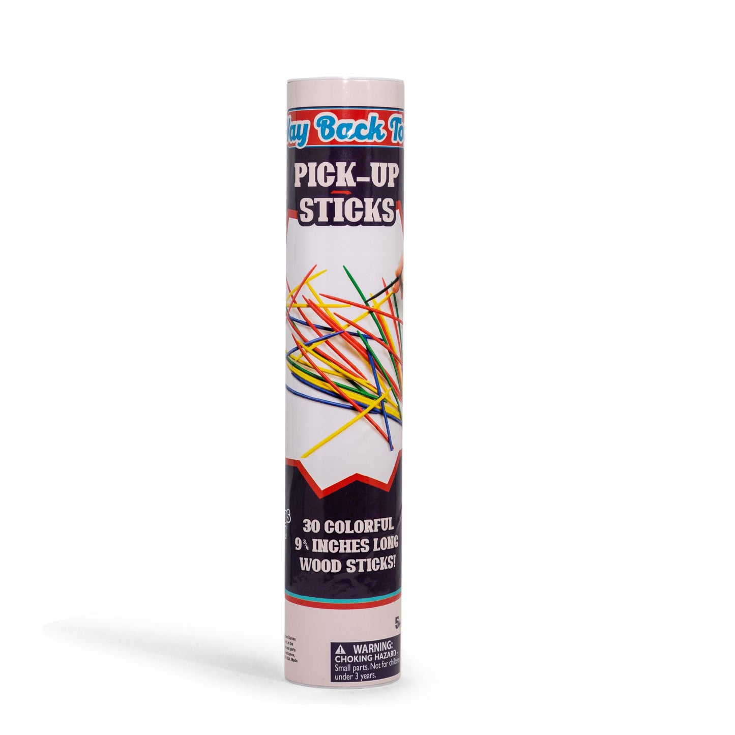 Way Back Toys Pick Up Sticks — 30 Colorful Wooden Sticks in Portable Tube | Continuum Games