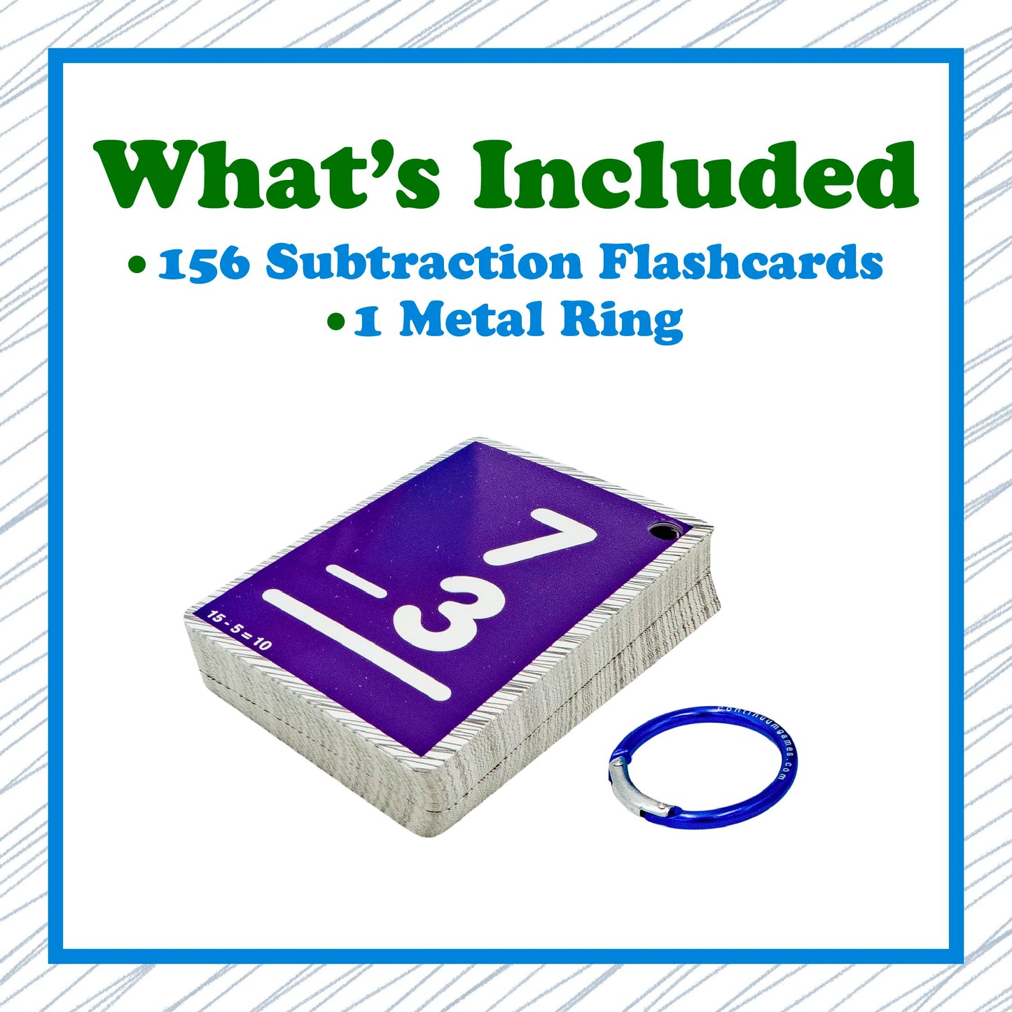 Continuum Learning Subtraction Flash Cards – Durable Math Practice for Kids 6+