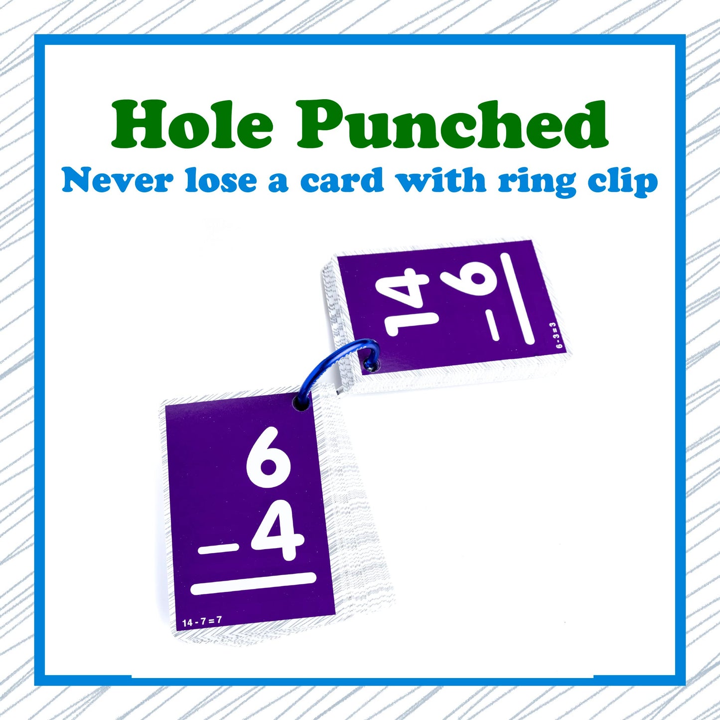 Continuum Learning Subtraction Flash Cards – Durable Math Practice for Kids 6+