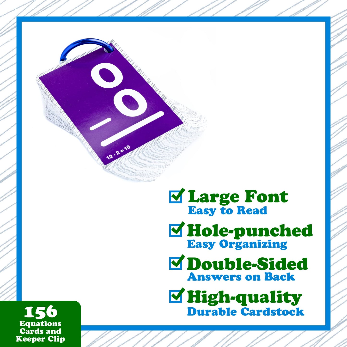 Continuum Learning Subtraction Flash Cards – Durable Math Practice for Kids 6+