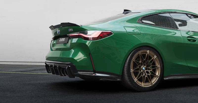BMW M4 G82 G83 EVO-S Gloss Black Diffuser Extensions by ZAERO (2021+)