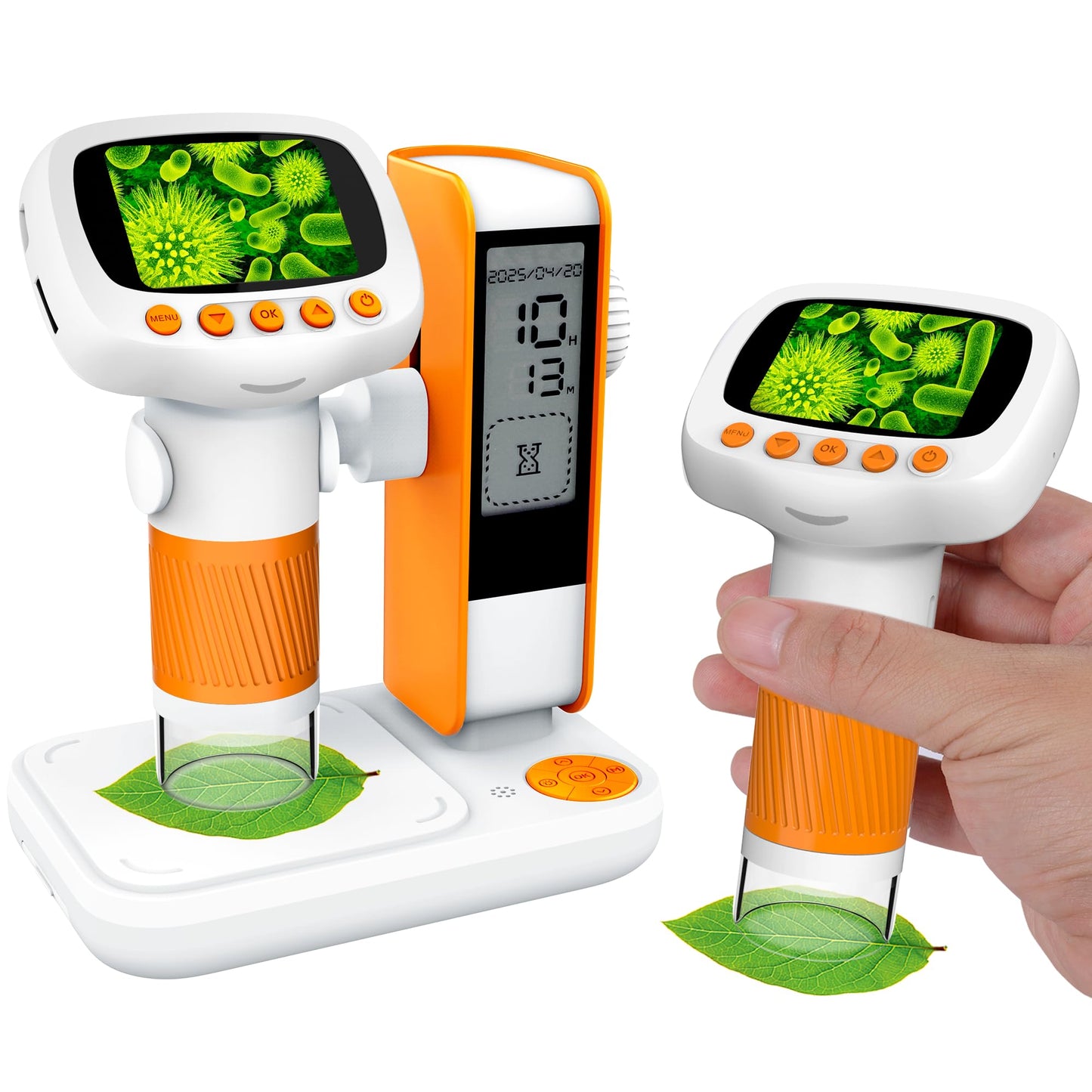 Coobest Microscope for Kids - 1000X Portable USB Digital Microscope with 2-inch Screen