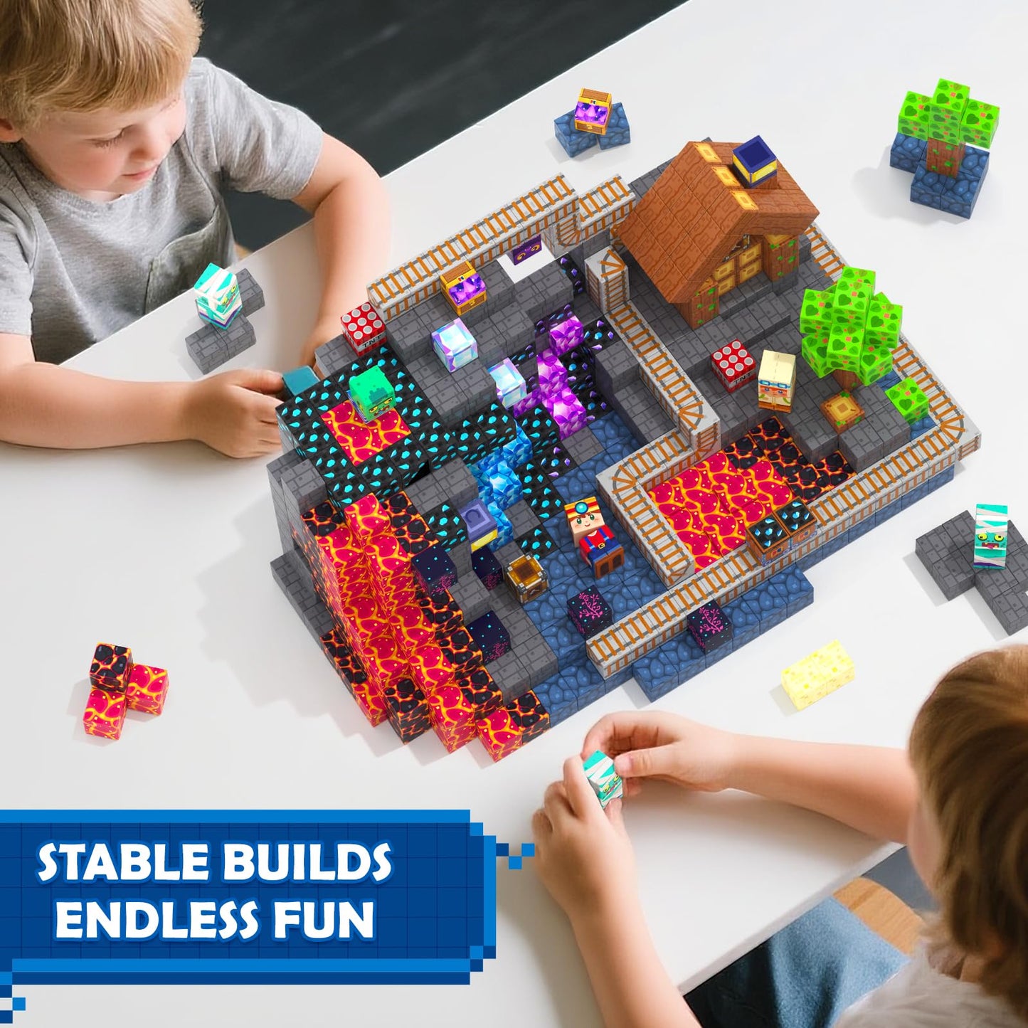 Coodoo Mine Magnet World: Magnetic Blocks for Kids – STEM Toy, Sensory Play, Outdoor Fun (Ages 3-8)