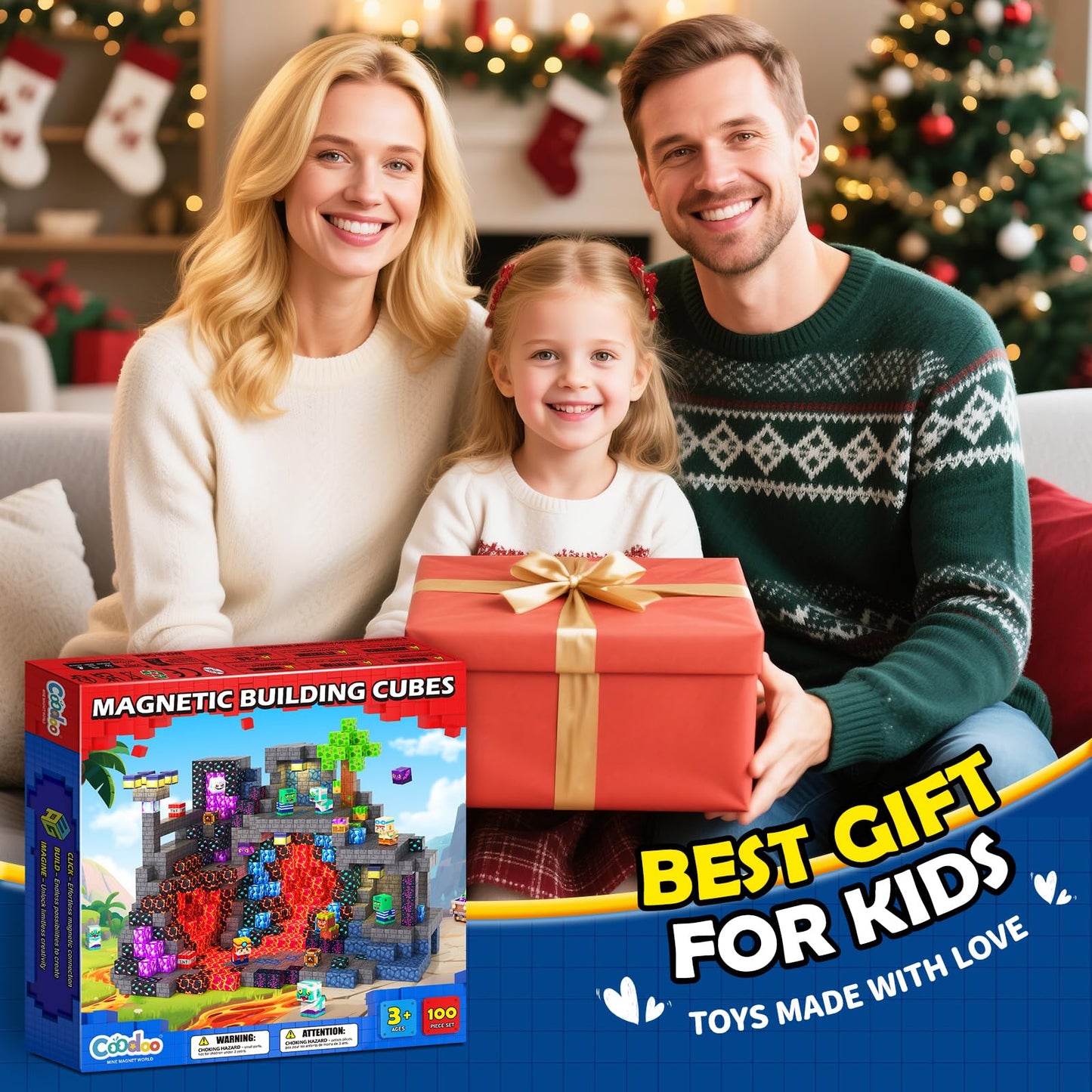Coodoo Mine Magnet World: Magnetic Blocks for Kids – STEM Toy, Sensory Play, Outdoor Fun (Ages 3-8)