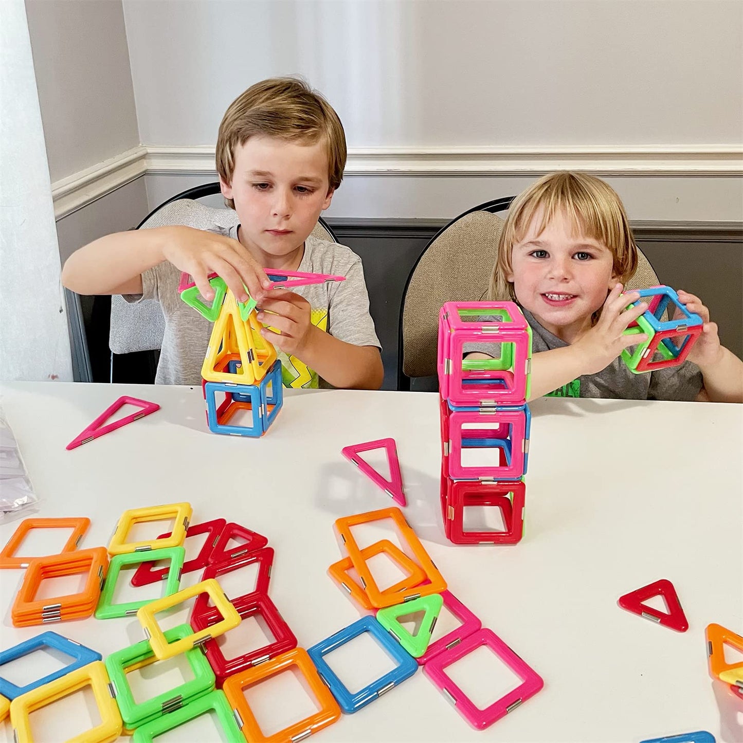 Coodoo Upgraded Magnetic Blocks – Tough Tiles STEM Toys for 3+ | Compatible with Major Brands