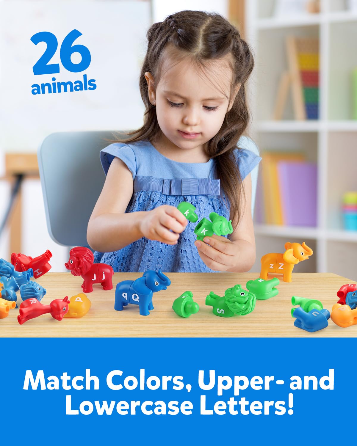 Coogam ABC Letters Matching Game – 26 Alphabet Animals for Fine Motor Skill & Early Learning