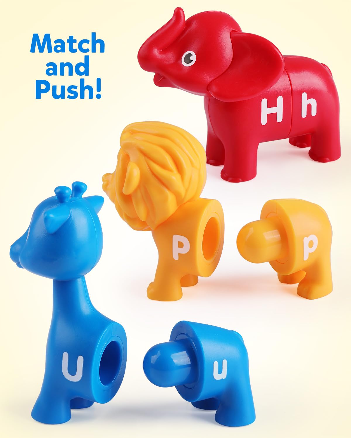 Coogam ABC Letters Matching Game – 26 Alphabet Animals for Fine Motor Skill & Early Learning
