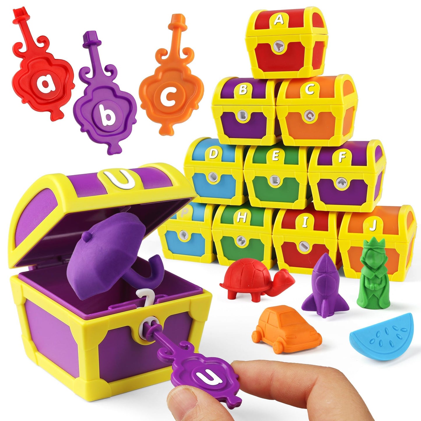 Coogam Alphabet Treasure Locks — ABC Matching & Fine Motor Toy for Toddlers