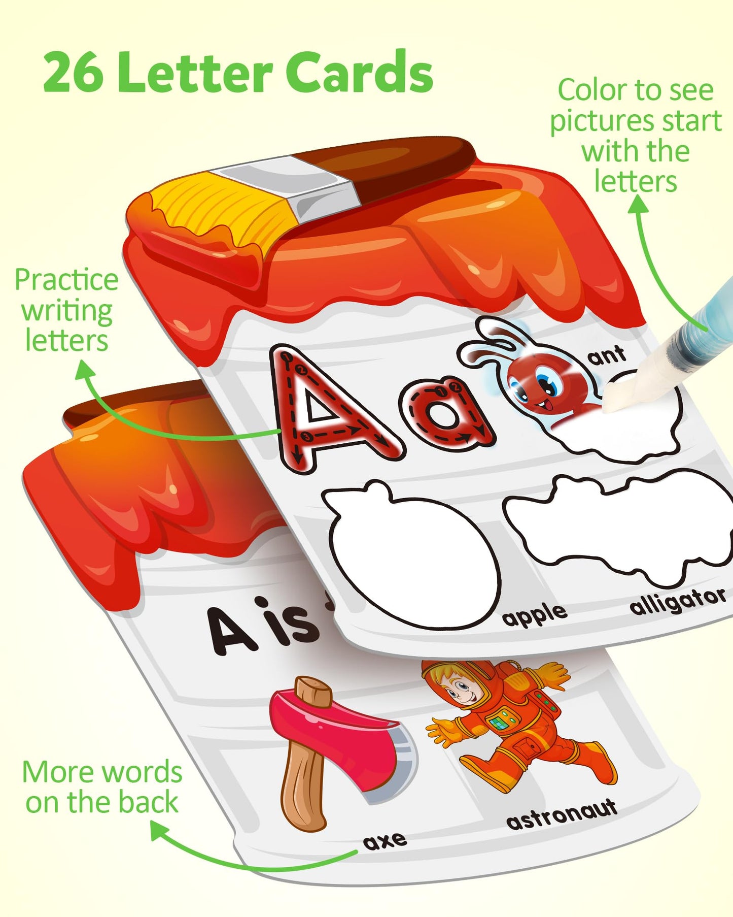 Coogam Water Painting Cards: Alphabet Learning for 3–5 Year Olds
