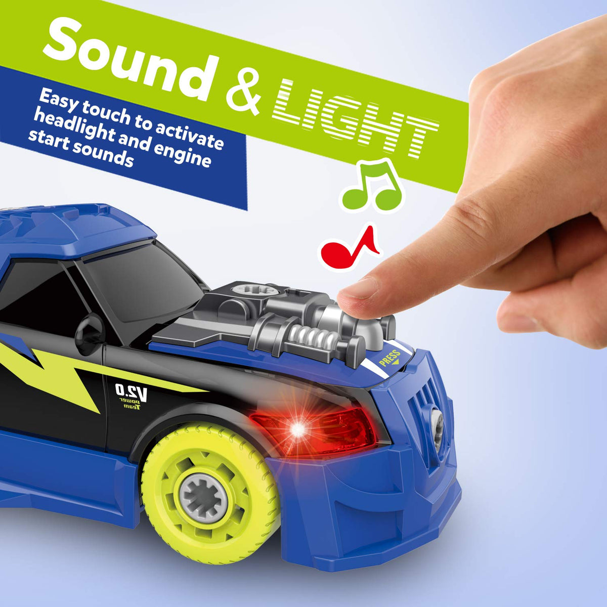 Coogam Take Apart Racing Car with Electric Screwdriver — STEM Building Toy for Kids