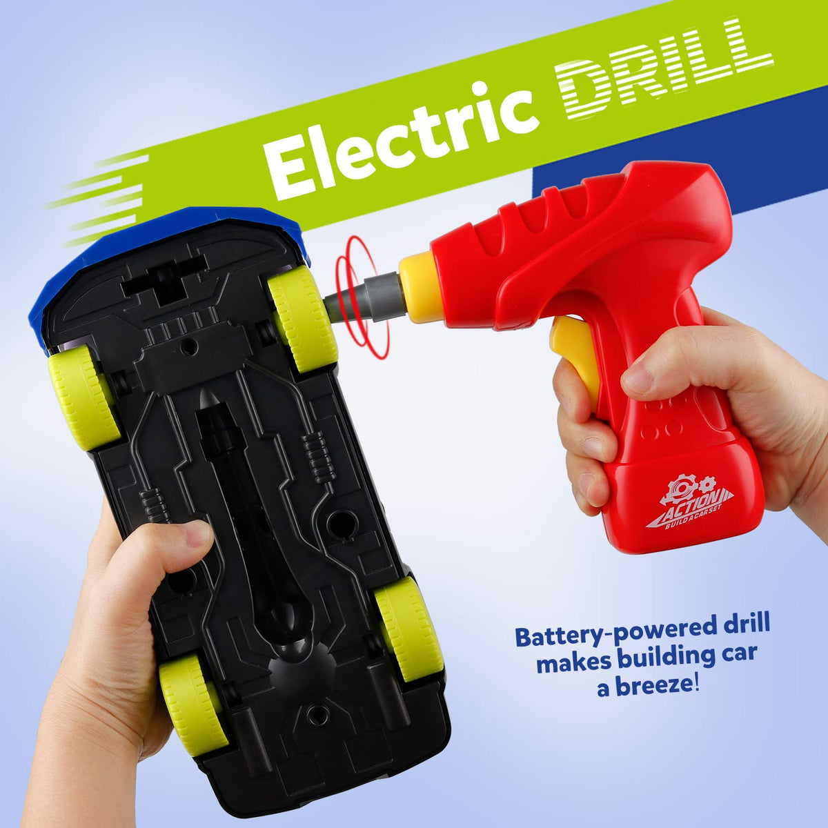 Coogam Take Apart Racing Car with Electric Screwdriver — STEM Building Toy for Kids
