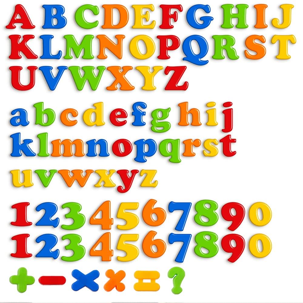 Coogam Magnetic Letters & Numbers Fridge Magnets – 78 Pcs Colorful ABC 123 Educational Toy Set