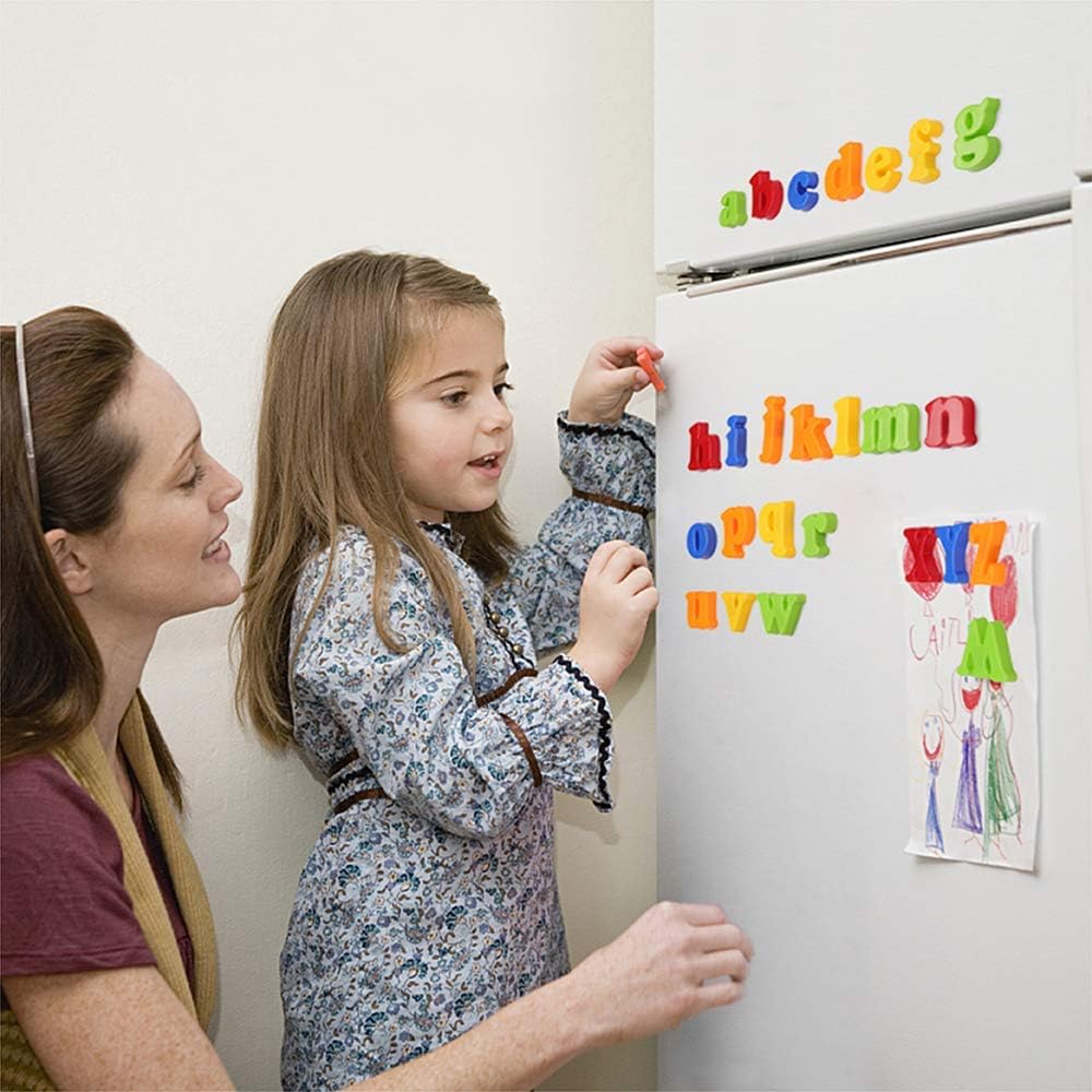 Coogam Magnetic Letters & Numbers Fridge Magnets – 78 Pcs Colorful ABC 123 Educational Toy Set
