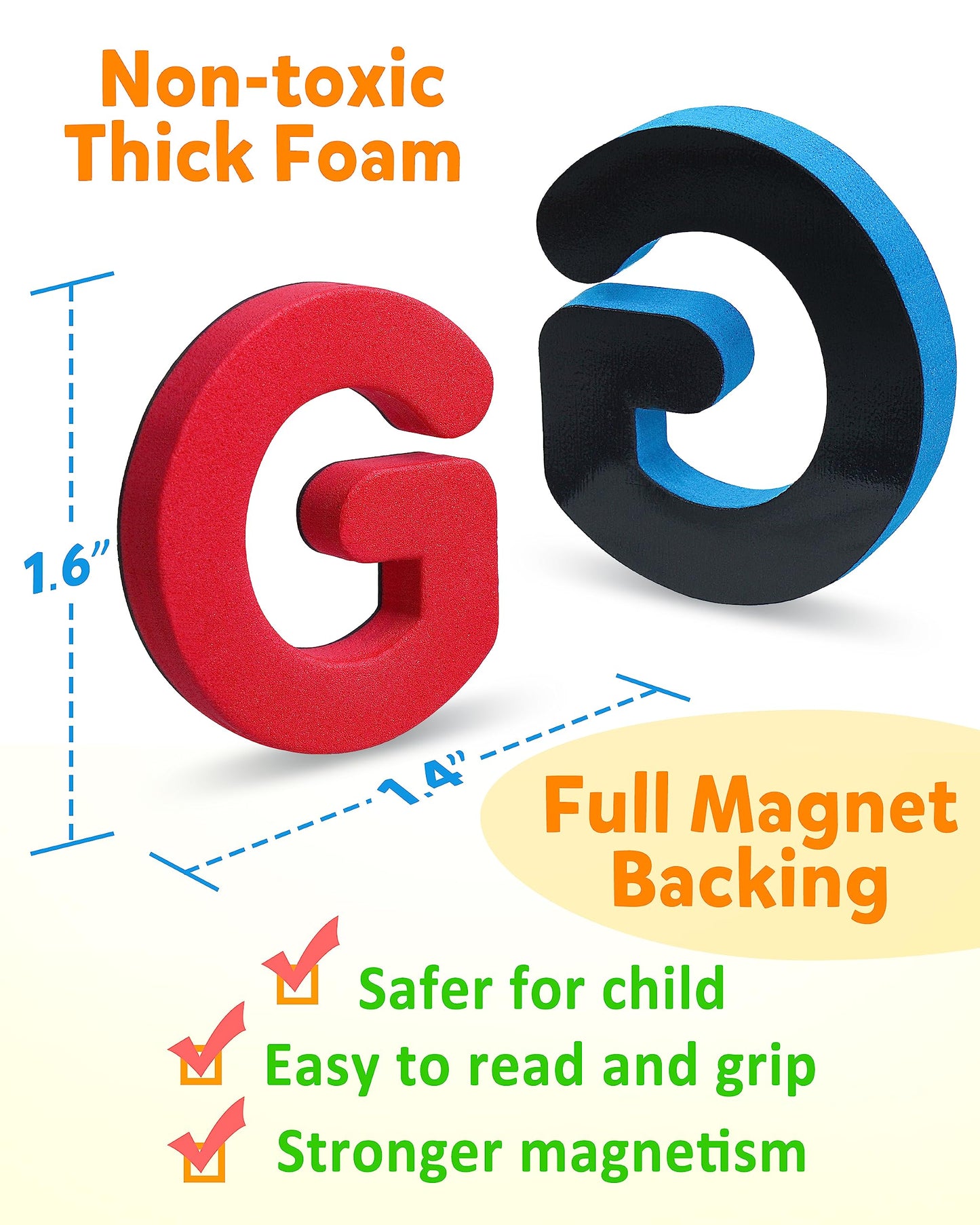 Coogam Magnetic Letters 234 Pcs – Foam Alphabet Set for Classroom & Home