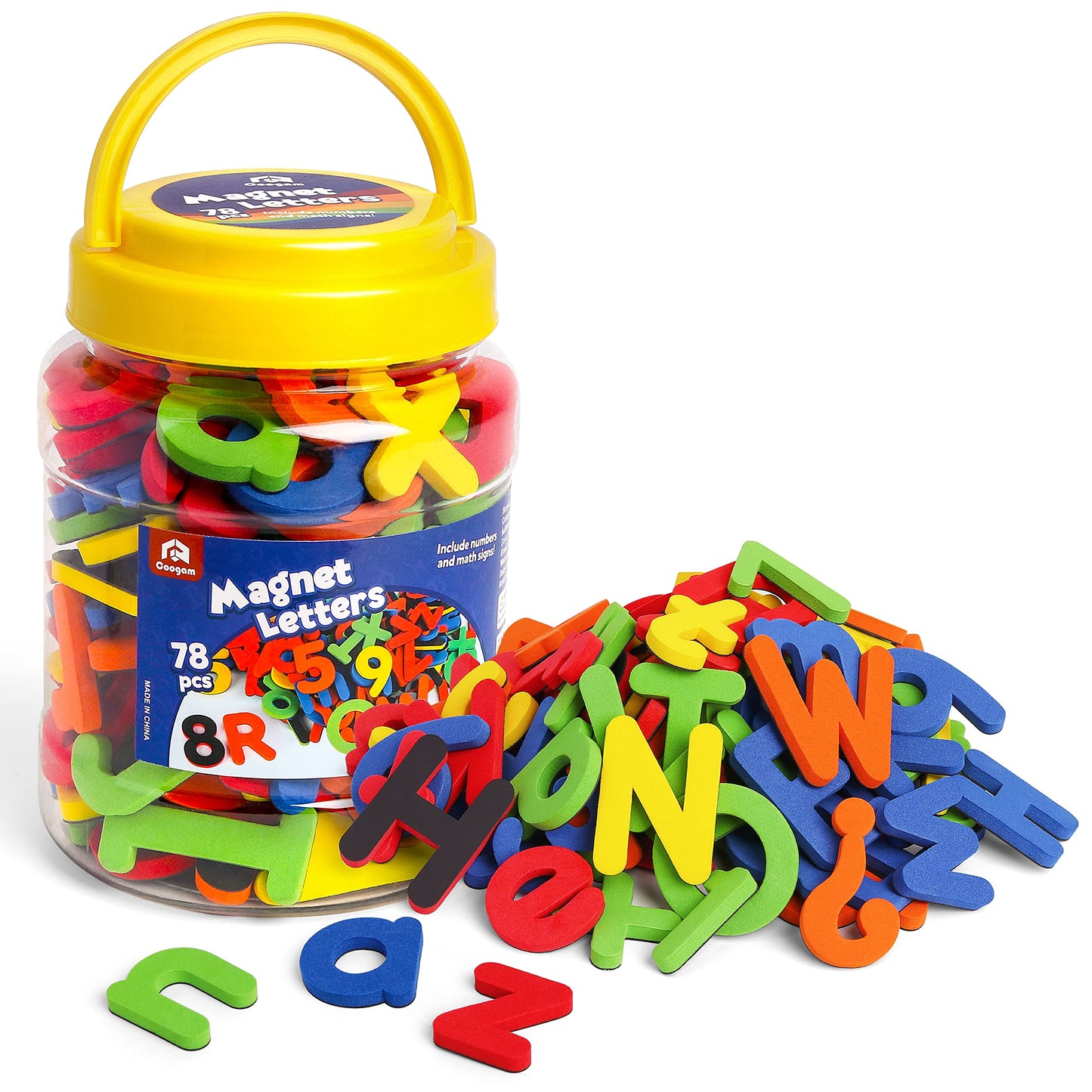 Coogam EVA Magnetic Letters & Numbers — 78-Piece Fridge Magnets for Preschool Learning