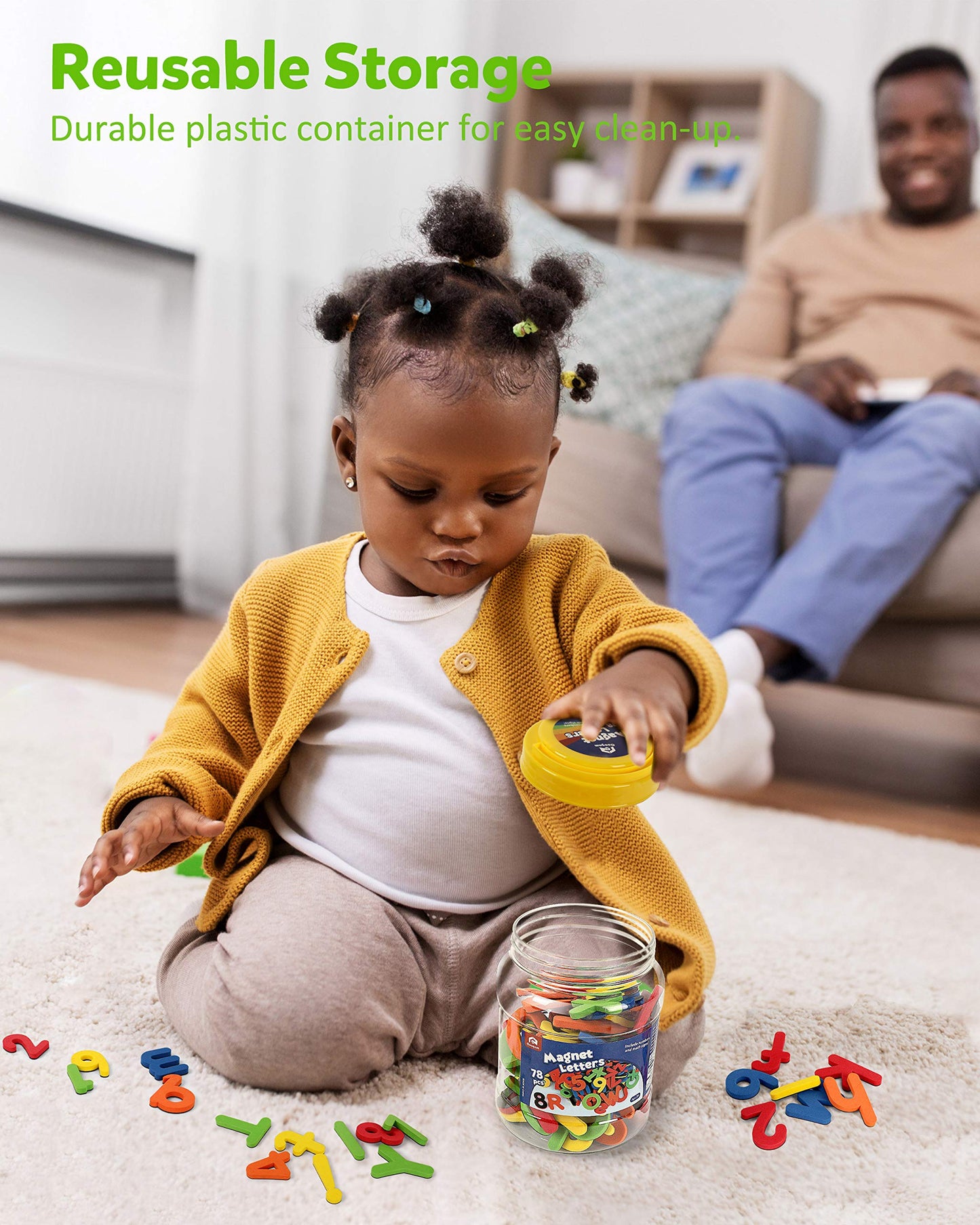 Coogam EVA Magnetic Letters & Numbers — 78-Piece Fridge Magnets for Preschool Learning