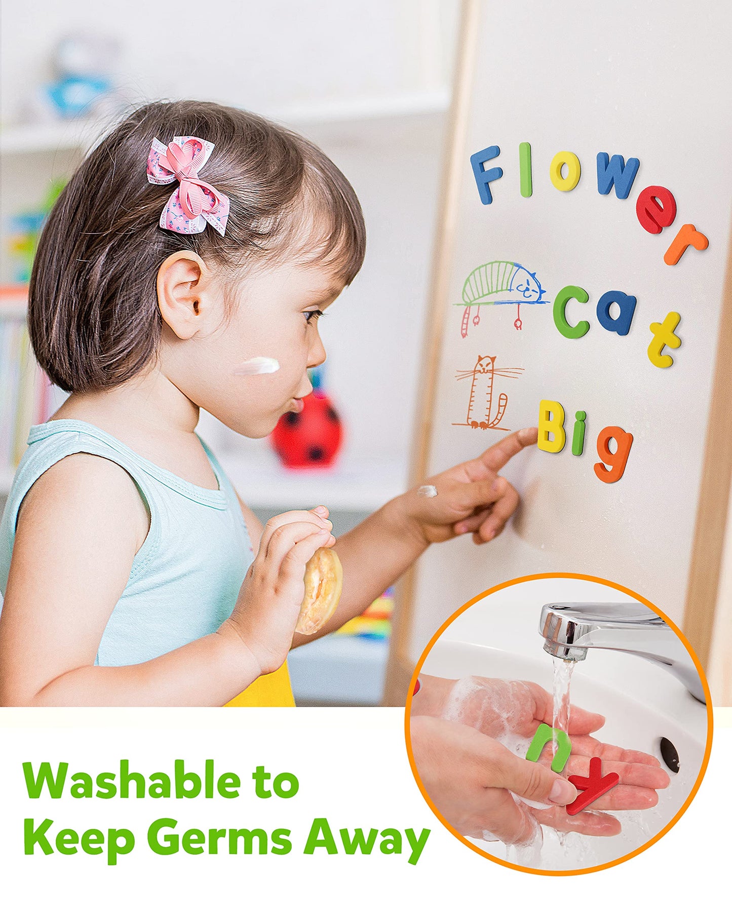 Coogam EVA Magnetic Letters & Numbers — 78-Piece Fridge Magnets for Preschool Learning
