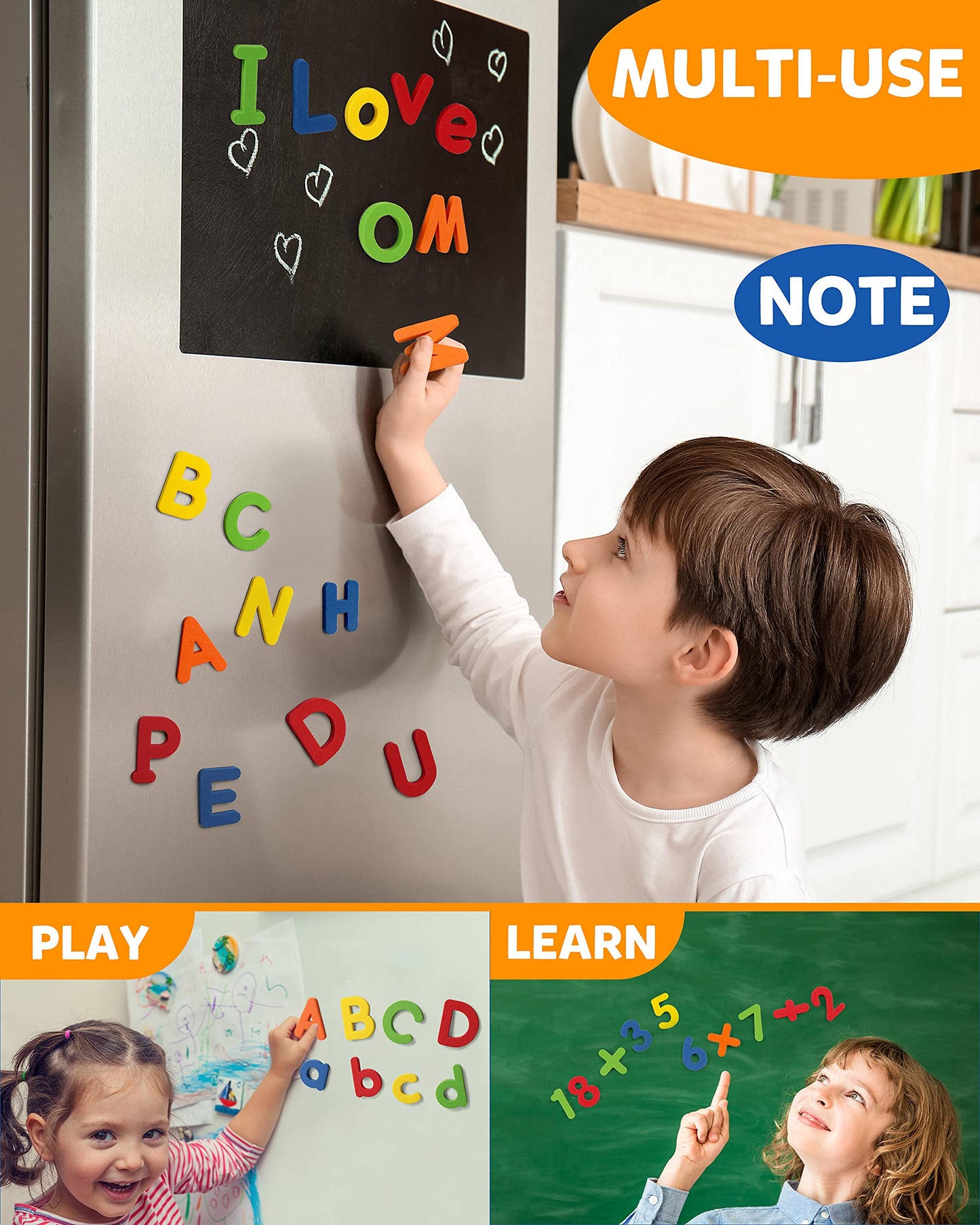 Coogam EVA Magnetic Letters & Numbers — 78-Piece Fridge Magnets for Preschool Learning