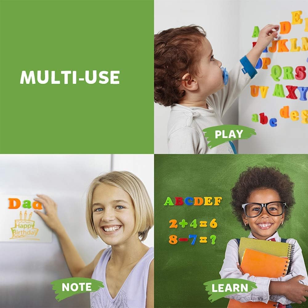 Coogam Magnetic Letters & Numbers Fridge Magnets – 78 Pcs Colorful ABC 123 Educational Toy Set