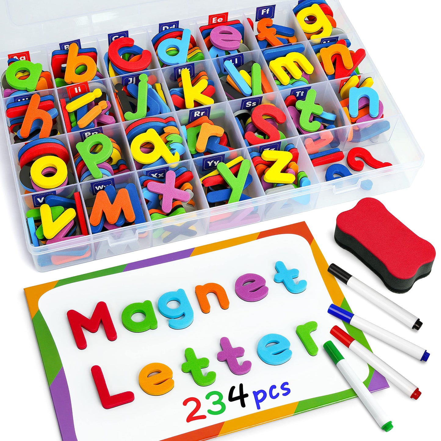 Coogam Magnetic Letters 234 Pcs – Foam Alphabet Set for Classroom & Home