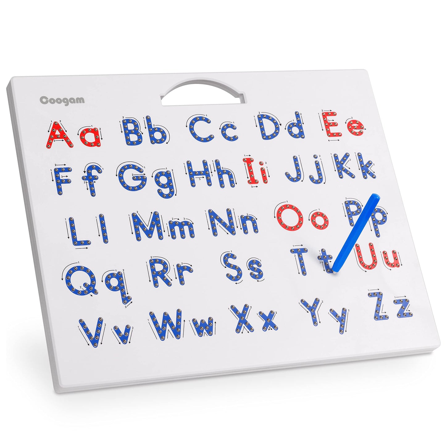 Coogam Magnetic Letters Practicing Board – Alphabet Tracing for Uppercase & Lowercase | Montessori Educational Toy