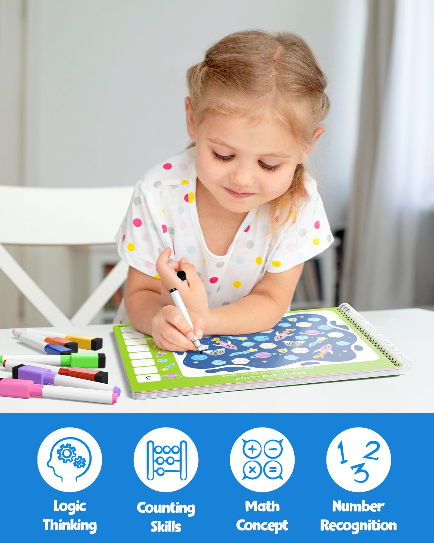 Coogam Math Learning Game for Kids 3-8 | Tracing & Addition Subtraction Workbook
