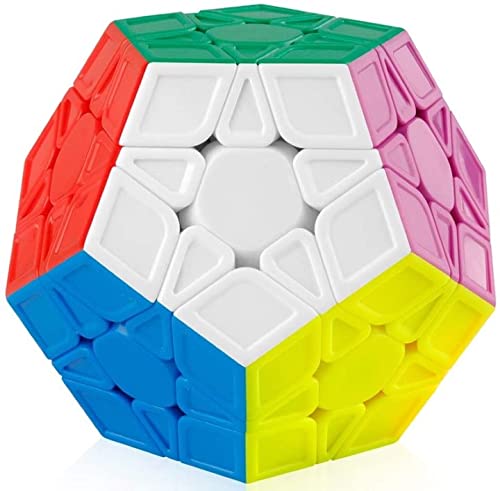 Coogam Qiyi Megaminx Cube – Sculpted Stickerless Pentagonal Dodecahedron Puzzle (Qiheng S Version)