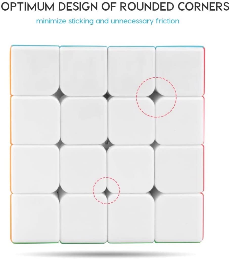 Coogam Qiyi Qiyuan S 4x4 Speed Cube – Stickerless Puzzle Toy (Qiyuan S Version)