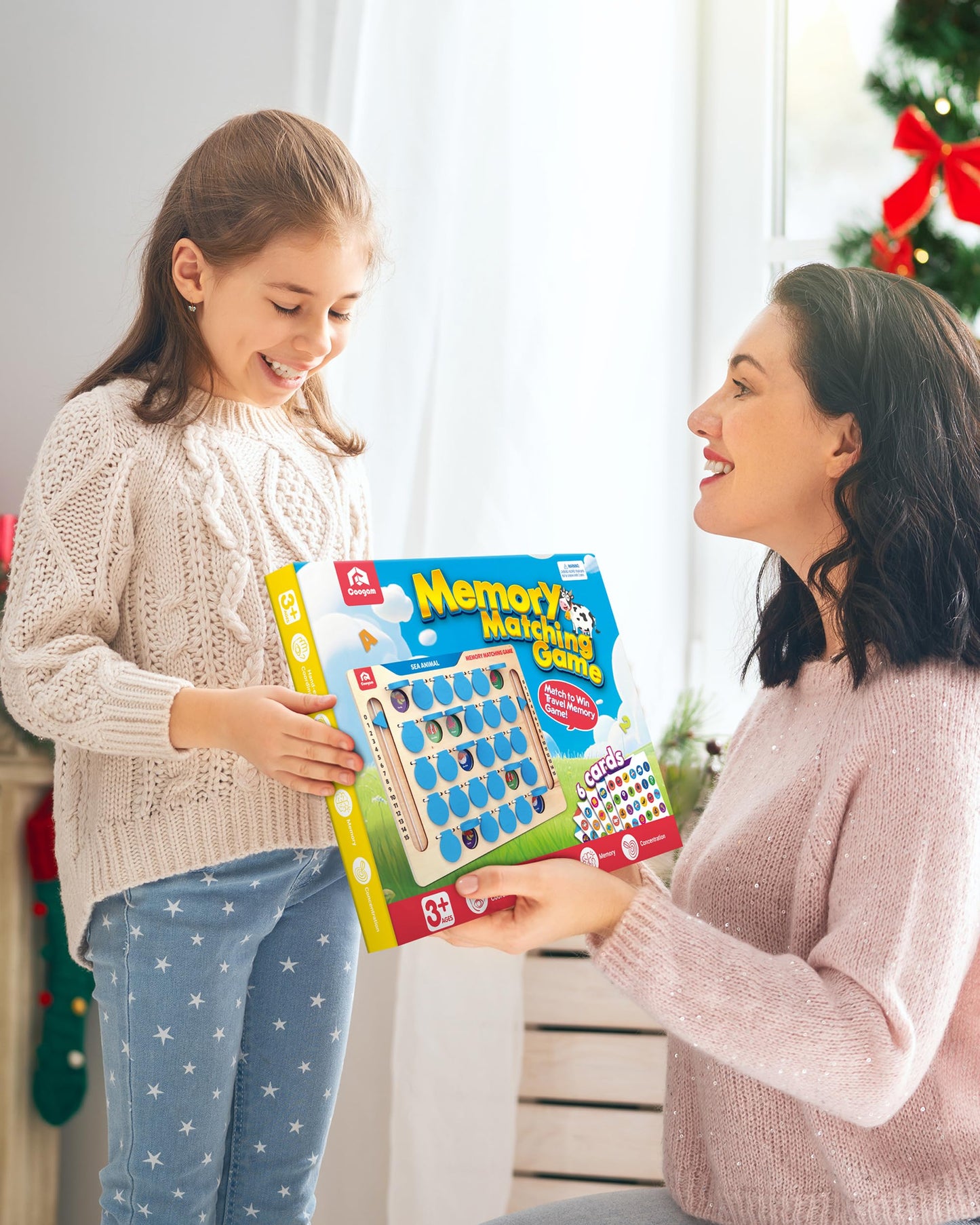 Coogam Memory Matching Game – Wooden Travel Toy for Kids 3–5 | Screen-Free Learning & Fun