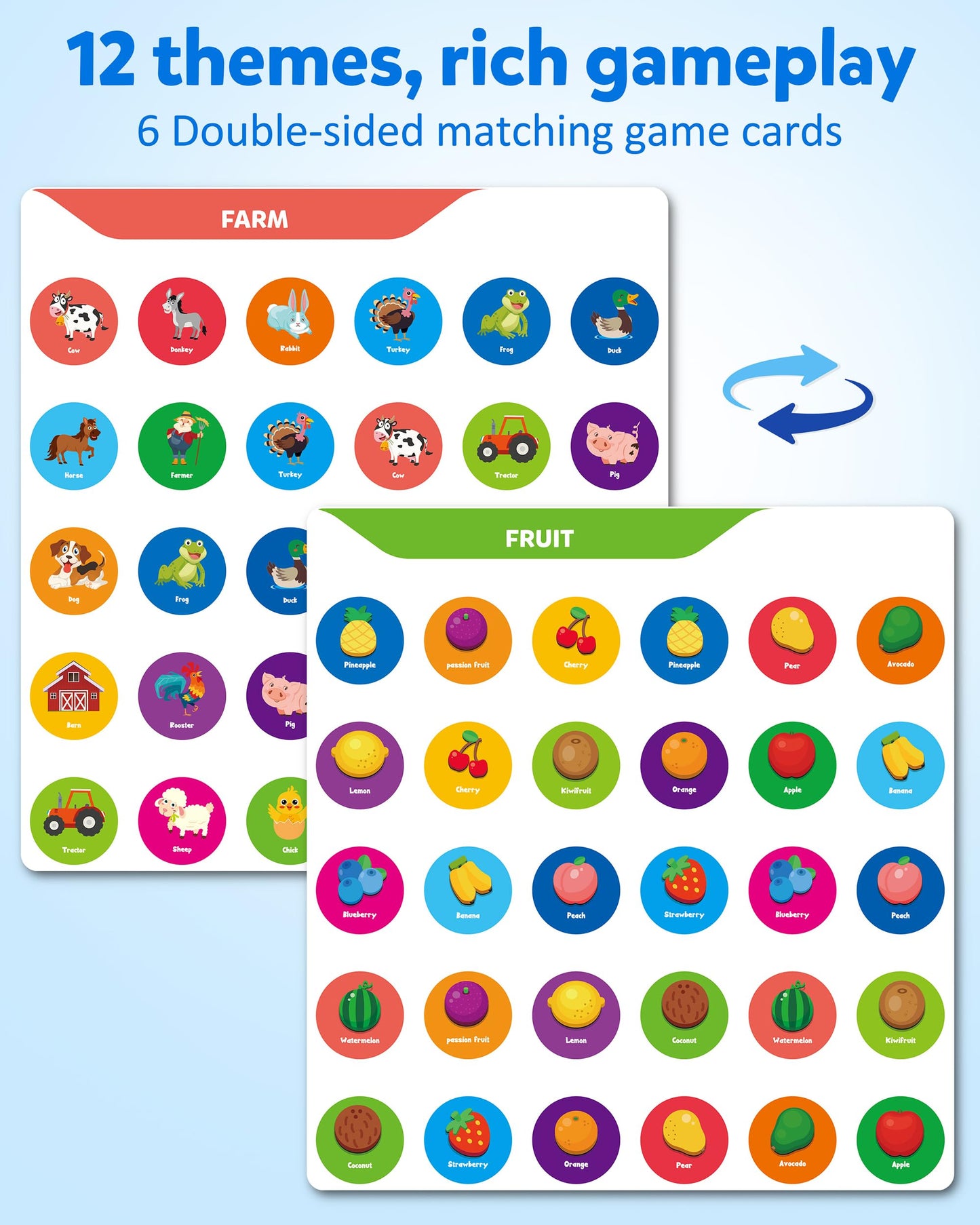 Coogam Memory Matching Game – Wooden Travel Toy for Kids 3–5 | Screen-Free Learning & Fun