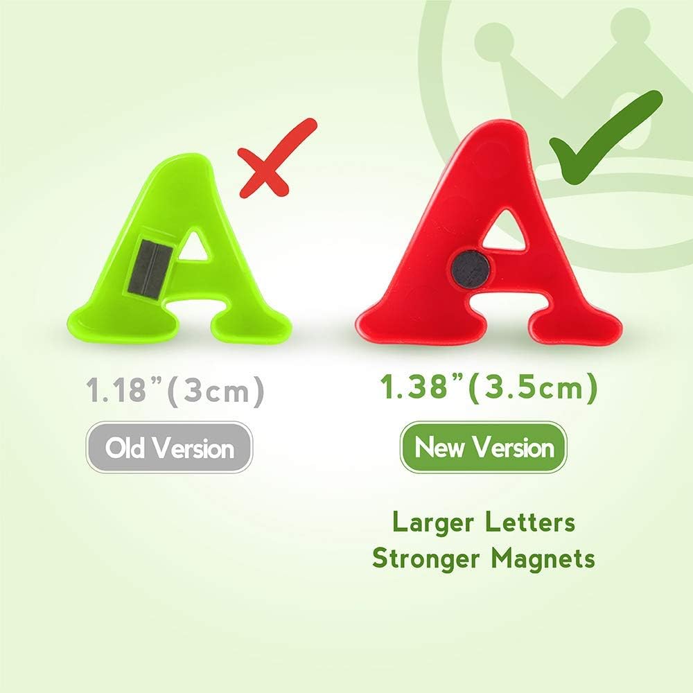 Coogam Magnetic Letters & Numbers Fridge Magnets – 78 Pcs Colorful ABC 123 Educational Toy Set