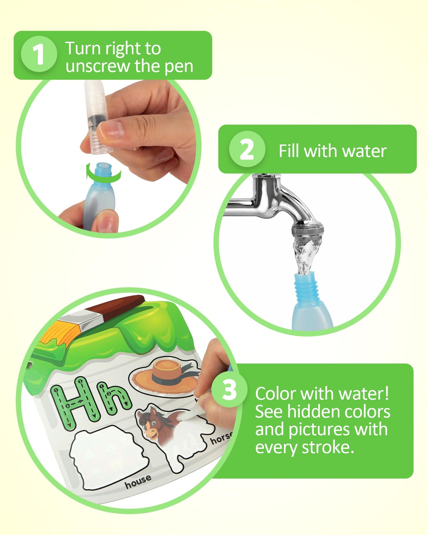 Coogam Water Painting Cards: Alphabet Learning for 3–5 Year Olds