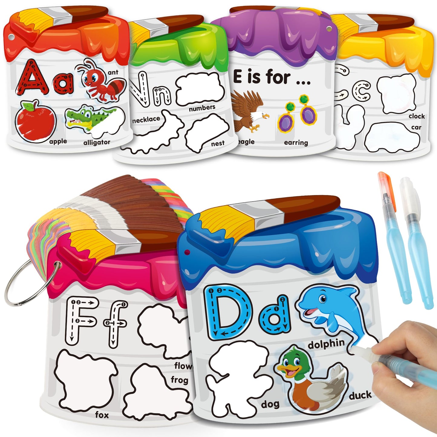 Coogam Water Painting Cards: Alphabet Learning for 3–5 Year Olds