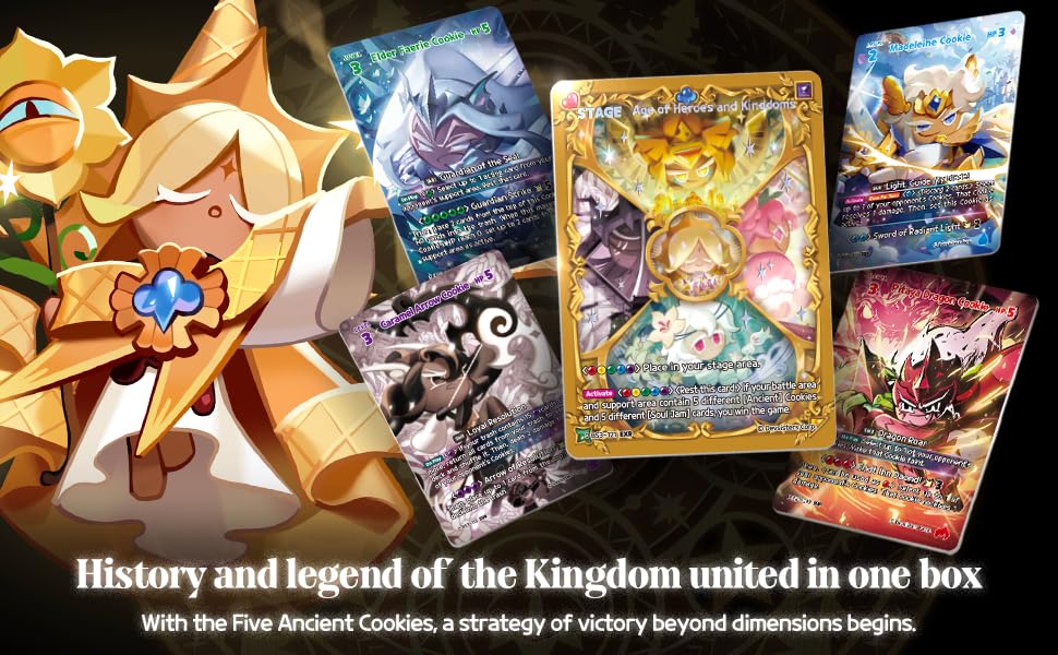 CookieRun TCG: Age of Heroes & Kingdoms Booster Display (Set 2) – 28 Packs, 2 Players, Ages 6+
