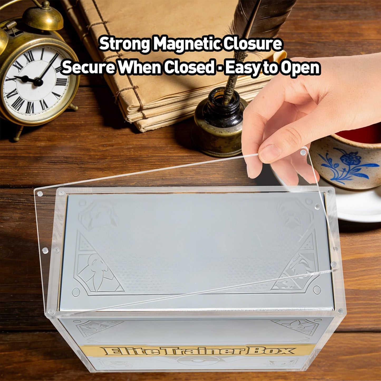 Coolbyl ETB Acrylic Case – UV Protection, Magnetic Closure, ETB Box Display