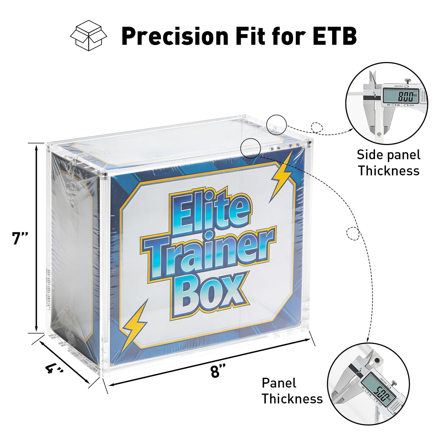 Coolbyl ETB Acrylic Case – UV Protection, Magnetic Closure, ETB Box Display